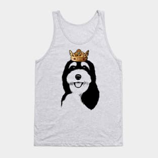 Bernedoodle Dog King Queen Wearing Crown Tank Top